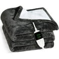 thumbnail image 1 of Extra Large Heated Electric Blanket, Ultra Soft Luxurious Flannel Electric Overblanket Auto Shutoff-Machine Washable-Timer for Winter Body Warmer, 1 of 6