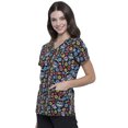 thumbnail image 7 of Tooniforms Prints Scrubs Top for Women V-Neck TF638, M, Remember Me, 7 of 7