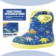 thumbnail image 3 of MCIKCC Baby Waterproof Rubber Rain/Snow Boots for Toddler Boys & Girls, Blue, 10, 3 of 6
