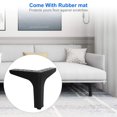thumbnail image 5 of Paquete de 12 patas de metal para muebles, patas de sofá de 5 pulgadas, muebles de estilo moderno, patas triangulares para sofá, patas de gabinete de metal, repuesto negro para gabinete, sofá, silla o, 5 of 5