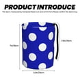 thumbnail image 3 of Wukai Blue And White Polka Dot Print Car Trash Can - Easy to Clean Hanging Garbage Bin - Removable Liner - Leak-Car Garbage Can - Waterproof Trash Can for Car and SUV, 3 of 7