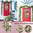 thumbnail image 2 of JHEHF 15.75 Inch Easter Floral Bunnies Wreath Spring Front Door Farmhouse Decor Happy Easter Day Garland for Home Door Garden Window Party Decorations, 2 of 7