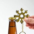thumbnail image 5 of 18 in 1 Snowflake Multi-Tool Portable Keychain, Screwdriver, Bottle Opener, Snowboard, Outdoor Multi-Tool, Travel, Camping, Daily Adventure (4 Pack, 4, 5 of 5