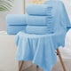 thumbnail image 4 of Juego De Toallas De Terciopelo, Toallas De Baño Suaves Y Absorbentes, Toallas Faciales De Secado Rápido, Lavado Y Secado Delicados, Para El Baño Del Hogar, Color Azul, 4 of 8