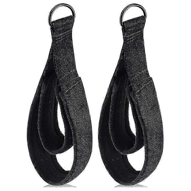2pcs Double Loop Straps,feet Straps, Yoga Double Loop Straps Padded D-ring Ankle Strap