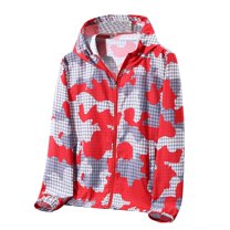 Akiihool Mens Jackets Casual Men's Casual Classic Denim Jacket Mountain Sport Jacket for Men Hooded Windbreaker Raincoat (Red,M)