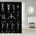 thumbnail image 2 of White Skeleton Shower Curtain,Math Theme Bathroom Curtain Teens Room Decor,Cartoon Sugar Skull Waterproof Curtain Funny Black Modern Bath Curtain,12 Hooks,72"Wx78"L, 2 of 5