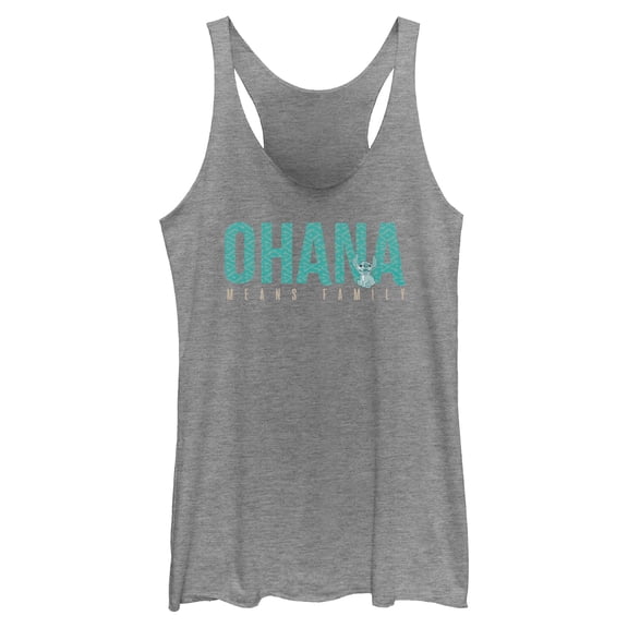 Womens Lilo & Stitch Bold Ohana means Family Racerback Tank