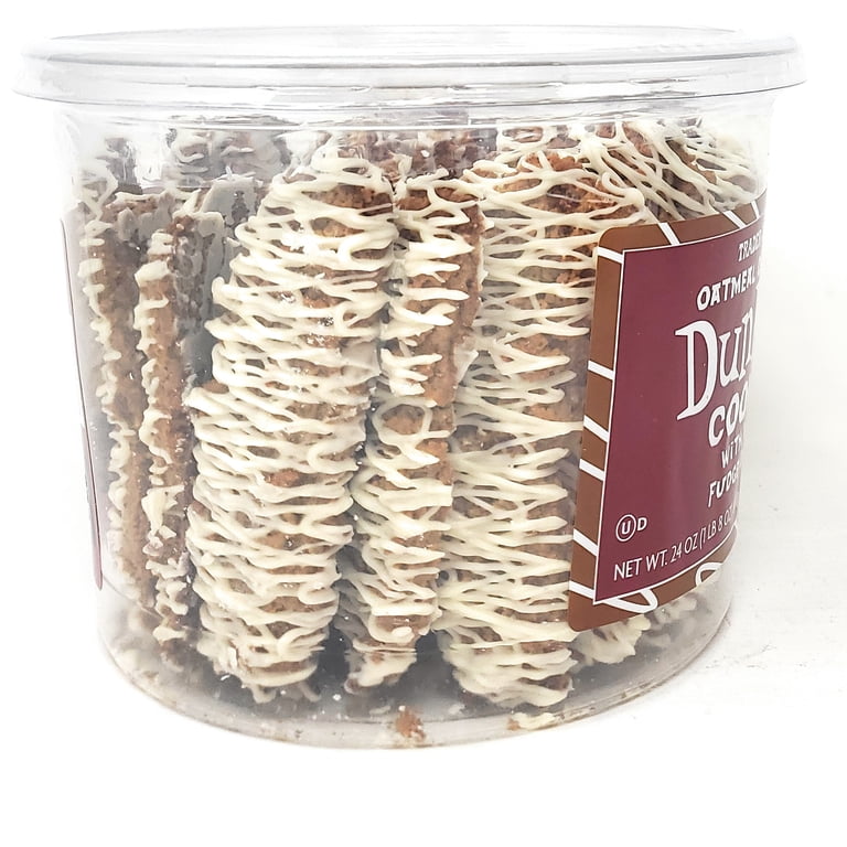 Trader Joe's Oatmeal Cranberry Dunkers Cookies with White Fudge