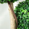 thumbnail image 4 of Indoor Plants Artificial Plant for Home Decor Indoor & Outdoor Fake Plants Artificial Tree in Pot, 3 Ball Boxwood Topiary Tree for Home Office, Living Room Decor, Dark Green,Artificial Flowers, 4 of 9
