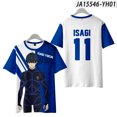 thumbnail image 3 of 2022 Última camiseta BLUE LOCK NAGI para hombres, camisetas con estampado 3D para mujeres, camisetas de manga corta con cuello redondo, camisetas de dibujos animados de anime para niños y niñas, 3 of 5