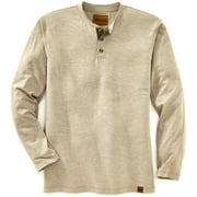 Venado Henley Long Sleeve Shirts for Men - Mens Henley with Flex Material (XL , Oatmeal)