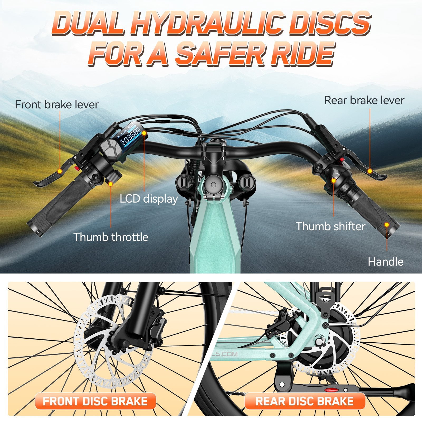 TST Electric Bike for Women, Peak 1000W E-Mountain Bicycle, 27.5" Tire EBike with 48V/15Ah Battery