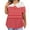Red3, variant on SHTXOZHI Plus Sise Tops for Women Summer V Neck Color Block Blouses Trendy Short Sleeve Shirts