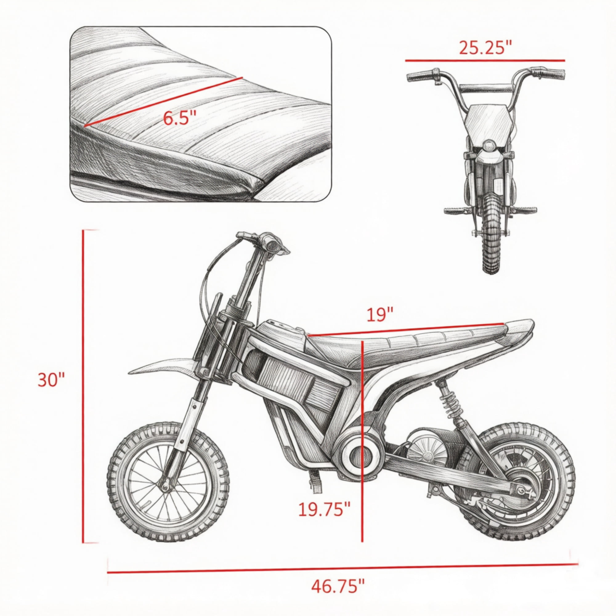 24V 350W Electric Dirt Bike, Twist Grip Throttle up to 15 MPH Ideal for Ages 13+ with Adult Supervision Required, Blue