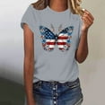 thumbnail image 2 of successthop Independence Day Womens T Shirt Flags Plus Size Patriotic Shirt Festival Top Crewneck Short Sleeve Clothes S, 2 of 4