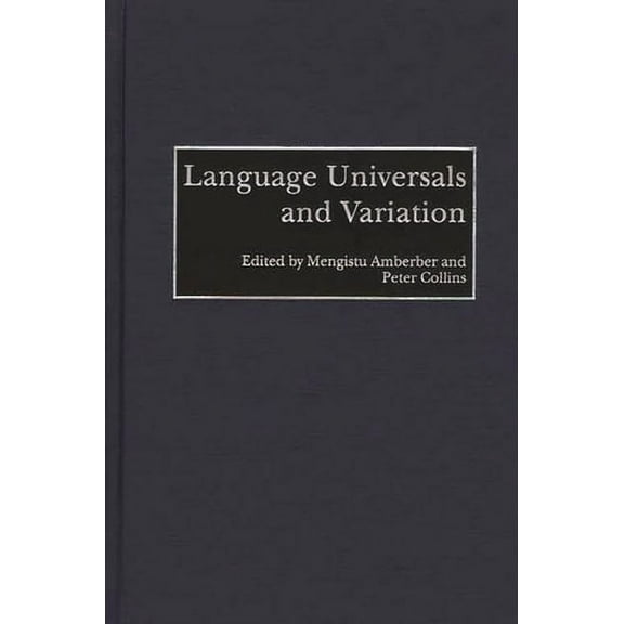 Perspectives on Cognitive Science Language Universals and Variation, (Hardcover)