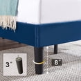 thumbnail image 4 of VECELO Twin/Full/Queen Upholstered Bed Frame with Adjustable Headboard, No Box Spring Needed/Easy Assembly, Dark Blue, 4 of 8