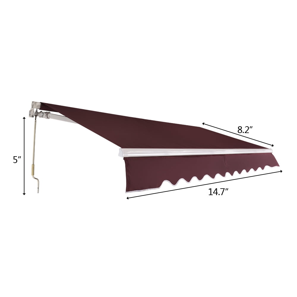 Kadyn 13x8 Foot Patio Retractable Awning, Outdoor Sunshade Canopy Awning for Outdoor Patio, Sunshade Canopy Awning Cover, UV Protection, Wine Red Kadyn 13x8 Foot Patio Retractable Awning, Outdoor Sunshade Canopy Awning for Outdoor Patio, Sunshade Canopy Awning Cover, UV Protection, Wine Red