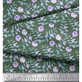 thumbnail image 2 of Soimoi Green Cotton Duck Fabric Leaf Floral Print Fabric by the Yard 42 Inch Wide, 2 of 3