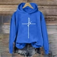 thumbnail image 2 of VBTAPA Womens Christian Hoodie Jesus Cross Graphic Hooded Sweatshirt Loose Casual Pullover Hoodies Valentines Day Gifts for Lover Girlfriend Blue XXL, 2 of 4