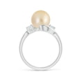 thumbnail image 2 of Angara Classic Golden South Sea Cultured Pearl Bypass Ring in 14K White Gold for Women | June Birthstone Jewelry for Her, 2 of 8