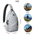thumbnail image 5 of Sling Backpack,Blue Christmas Snowflake Pattern Sling Bag with Water Bottle Holder,Waterproof Sling Bag for Men/Women with Headphone Jack for Hiking,Travel, 5 of 6