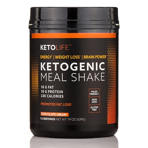 Ketogenic Meal Shake, Chocolate Cream 19 oz (539 Grams) by Keto Life