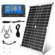 thumbnail image 1 of Juego de paneles solares de 300w, 12v/24v, cargador con Clip de batería + controlador de 40a para coche, caravana y caravana, 1 of 5