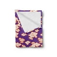 thumbnail image 2 of East Soft Flannel Fleece Throw Blanket, Indonesian Batik with Abstract Swirl Shapes Bohemian Hippie Design, Cozy Plush for Indoor and Outdoor Use, 60" x 80", Vermilion Purple, by Ambesonne, 2 of 5