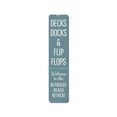 thumbnail image 2 of Decks Docks & Flip Flops Vertical Novelty Decor, Metal Wall Sign - 4x18 Inches, 2 of 4