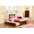thumbnail image 5 of Mission Twin Extra Long Bed with Footboard and Twin Extra Long Trundle in Walnut, 5 of 7