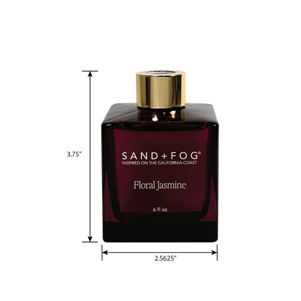Sand + Fog Reed Diffuser Set Variety, 6 Fluid Ounce - Floral Jasmine, Fresh Breeze, Pistachio Dream (15 Reeds Included)
