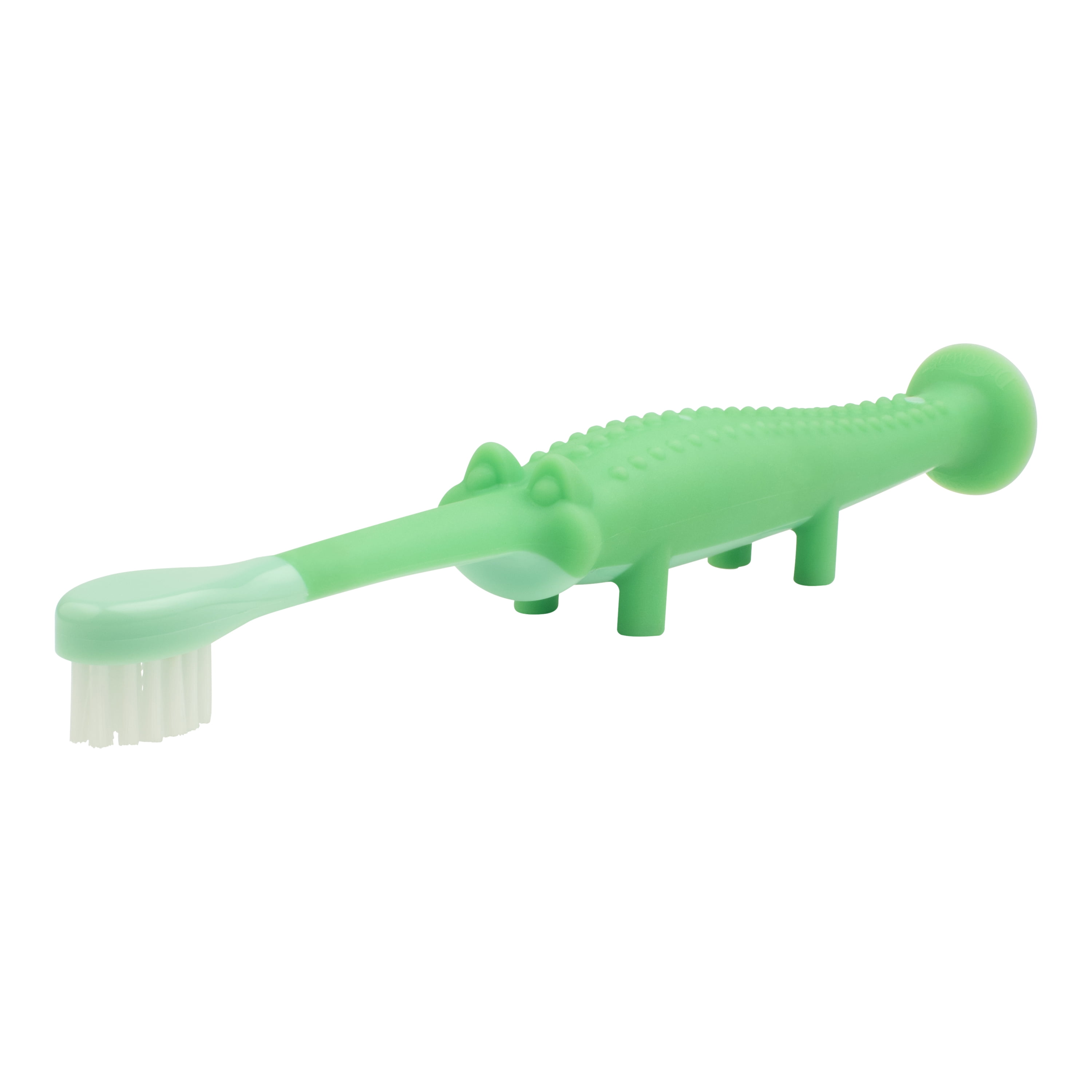Dr. Brown's Toddler Toothbrush with Soft Bristles, Green Crocodile, BPA-Free, Ages 1-4 Years, 1-Pack