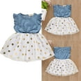 thumbnail image 2 of Denim Tulle Dress with Bow, 2 of 6