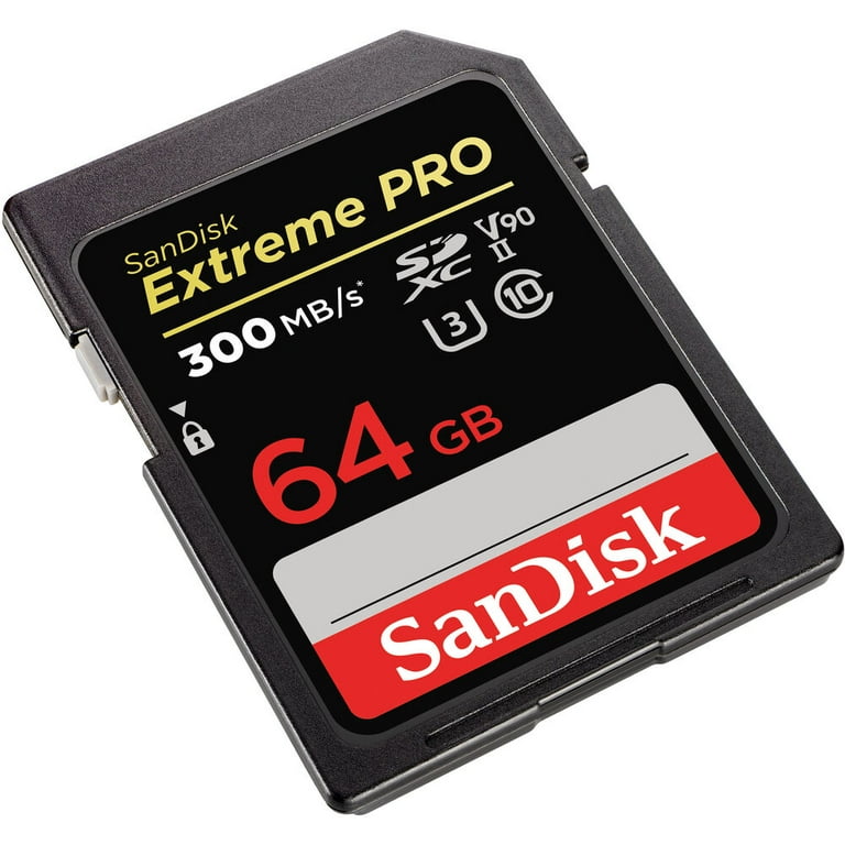 SanDisk Extreme PRO 64 GB Class 3/UHS-II (U3) V90 SDXC SanDisk Extreme PRO 64 GB Class 3/UHS-II (U3) V90 SDXC