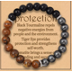 thumbnail image 3 of Ojo de Tigre Meteorito Pulsera de cuentas Tripe Energía Positiva Estiramiento Cuerda Elástica Unisex Hecho a mano Joyería para Hombres Mujeres, 3 of 5