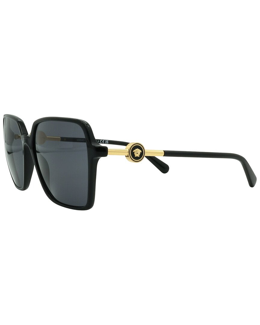 Versace Dark Grey Square Men's Sunglasses VE4396 GB1/87 58