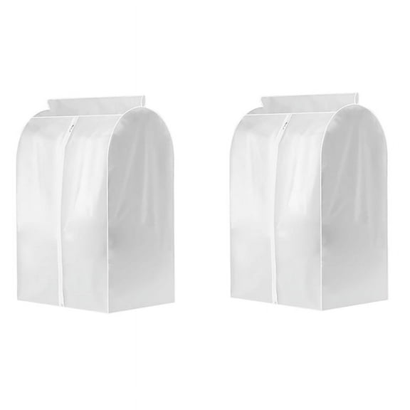 2PCS Dust Cover Clothes Hanging Bag Enclosed Clothes Rack Floor Hanger Cover Wardrobe Storage Cover B