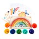 thumbnail image 1 of Juguetes Educativos Tempranos De Madera Tablero Montessori Cuentas De Colores De Madera Bandeja De Silicona Juego Multifuncional Seguro Con Palillos Y Abrazadera Para Niños Pequeños Niños En Casa Moyic FN002881-00, 1 of 5