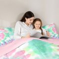 thumbnail image 5 of Homewish Tie Dye Bedding Comforter Set 2pcs for Children Teens Adults,Abstract Gradient Watercolor Twin Comforter Sets Microfiber,Ombre Vintage Aesthetic Breathable Bedding Set,Breathable Home Decor, 5 of 8