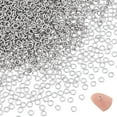thumbnail image 1 of 3000Pcs 304 Stainless Steel Open Jump Rings Stainless Steel Color 4x0.8mm 20 Gauge Inner Diameter: 2.4mm, 1 of 5