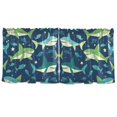 thumbnail image 7 of Yayeee Kitchen Curtains Tier Set of 2 Light Filtering 57"x36" Over Sink Window Panels, Sharks Pattern, 7 of 7