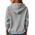 thumbnail image 3 of Maplenight Waffle Hoodies for Women Drawstring Long Sleeve Pullover Sweatshirt Top Fall Casual Hoodies with Pocket, 3 of 4
