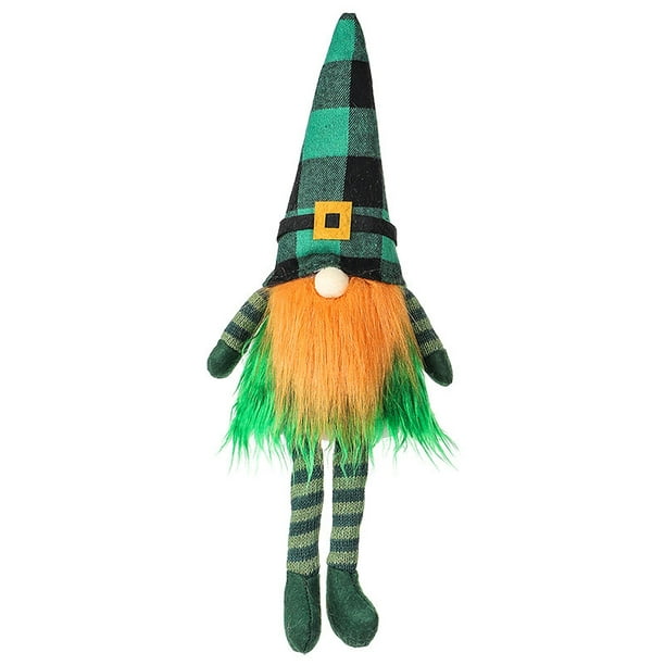 Fonwoon Irish St Patrick S Day Faceless Long Legged Doll Rudolph Dwarf Ornament Doll