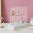 thumbnail image 5 of Acrylic Minifigure Display Case 2 Layers 6 Grid Clear Action Figures Display box 7.9x7.3x2.2inch Desktop Organizer Display Case Display Cabine for Mini Toys Collectibles or Stone 1pc, 5 of 7