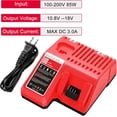 thumbnail image 2 of Cargador de reemplazo rápido M12 y M18 para Milwaukee 12V y 18V XC de iones de litio. Cargador para Milwaukee XC 48-59-1812 48-11-2420 48-11-2402 48-11-2440 48-11-1850 48-11-2401 48-11-1890., 2 of 5