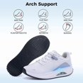 thumbnail image 3 of JOYFON Women's Walking Shoes Arch Support Orthotic Breathable Tennis Sneakers for Plantar Fasciitis Pain Relief WhiteGray Size 10.5, 3 of 6