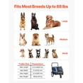 thumbnail image 3 of VEVOR Dog Bike Trailer, Supports up to 88 lbs, 2-in-1 Pet Stroller Cart Bicycle Carrier for Small & Large Dogs, Easy Folding Frame with Quick Release Wheel, Universal Bicycle Coupler, Internal Leash, 3 of 9