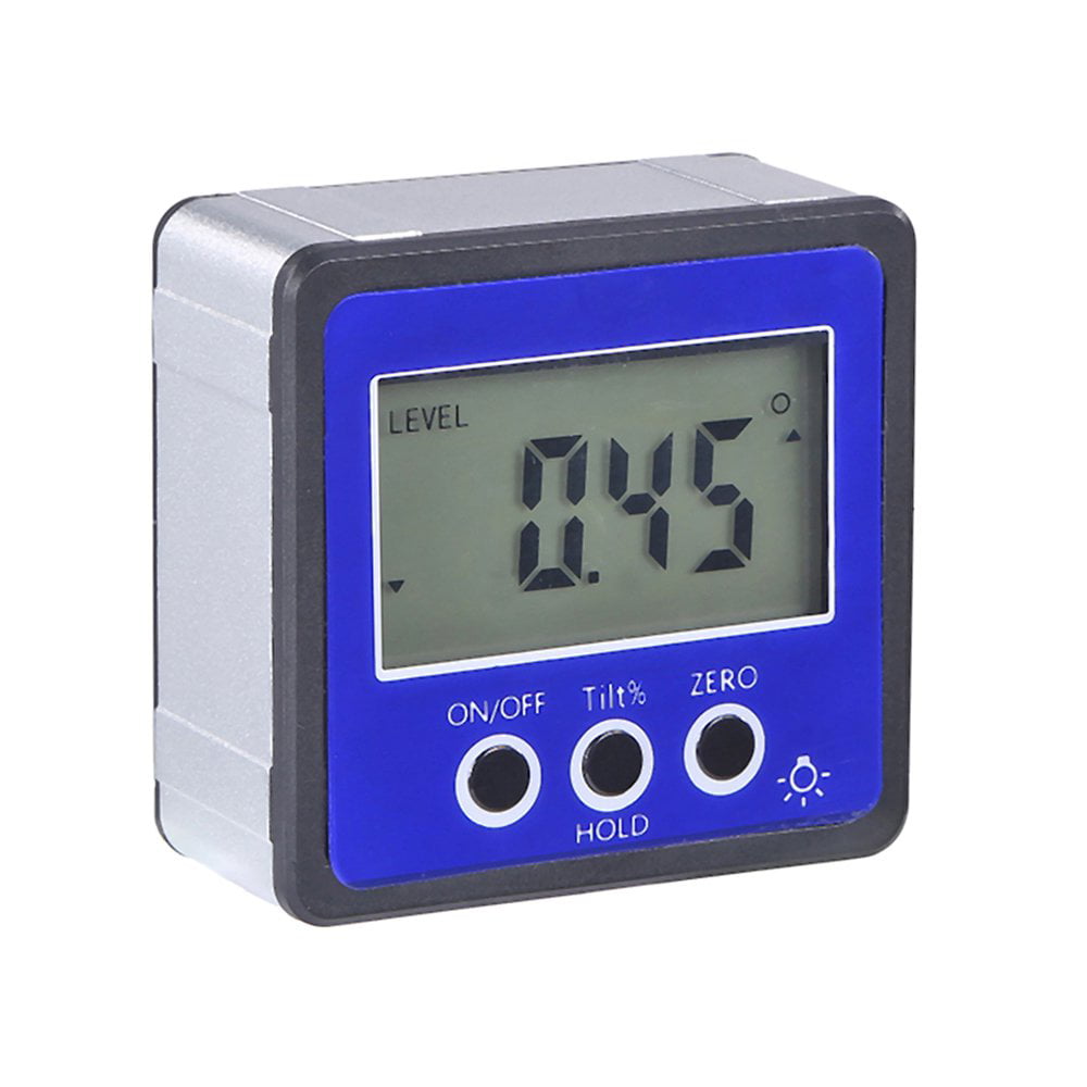 Details about   4*90° Level Box Gauge Digital LCD Protractor Magnetic Inclinometer Angle Finder